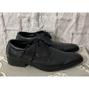 Jingpin Pixie Italy Men’s Leather MS005 Pointed Toe “Shades” Black Size 9